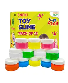 SNEKI Slime Crystal Clay Magic Toy Slimy Slime Clay Gel Jelly Putty Set kit Toy for Boys Girls Kids Slime Pack of 24- Multicolor