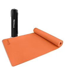 Strauss Anti Skid EVA Yoga Mat with Carry Bag 4 mm - Orange