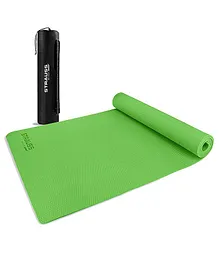 Strauss Anti Skid EVA Yoga Mat with Carry Bag 4 mm - Green 