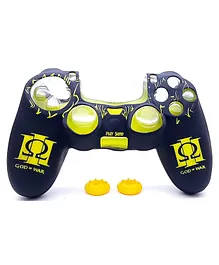 TMG Ps4 Silicone Protective Skin Case Cover With Matching Thumb Grips God Of War Theme- Yellow