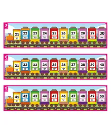 WISSEN Train Sequencing Number Board Puzzle Set of 3 - 30 Pieces 