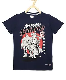 Allen Solly Juniors Half Sleeves T-Shirt Avengers Print - Navy Blue