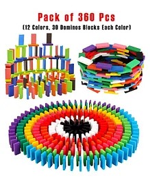 Ladwa 12 Color Wooden Super Dominos Blocks Set - 360 Pieces