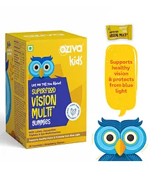 OZiva Kids Superfood Vision Multi Gummies | Support Healthy Eyes & Vision  - 30 Gummies 