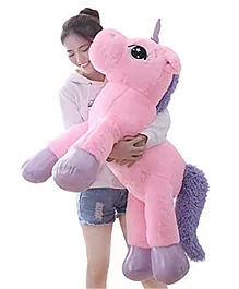 MummaSmile Unicorn Shaped Baby Pillow Cum Soft Toy - Pink 