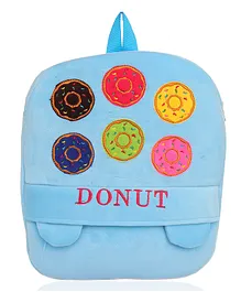 O Teddy Donut Plush School Bag Sky Blue - Height 14 Inches