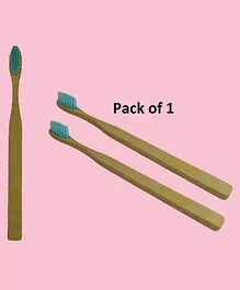 Enorme Wooden Slim Eco-Friendly BPA Free Brush Bamboo Toothbrush - Brown