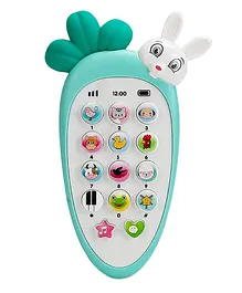 Enorme Smart Musical Sound Cordless Feature Intelligent Light Mobile Phone Toy With Upper Side Soft Silicone Rattle- Green