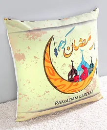 Ramadan Theme Cushion - White Yellow Blue
