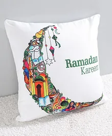Ramadan Theme Cushion - White Green