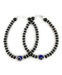 Dhruvs Collection Exclusive 925 Pair of Pure Silver Nazariya Anklet - Silver