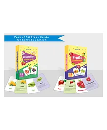 Gurukanth Fruits and Vegetables Flash Cards - 56 Cards
