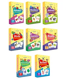 Gurukanth Flash Cards for Kids Early Learning, Easy & Fun Way of Learning Pack of 8 - 224 Cards