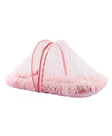Mittenbooty Cotton Mosquito Net Bedding Jumbo With Pillow Polka Dot Print - Pink