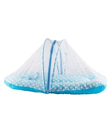 Mittenbooty Cotton Mosquito Net Bedding Jumbo With Pillow Polka Dot Print - Blue