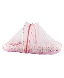 Mittenbooty Cotton Mosquito Net Bedding Jumbo With Pillow Crown Print - Pink
