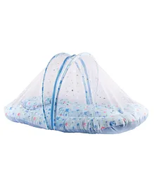 Mittenbooty Cotton Mosquito Net Bedding Jumbo With Pillow Crown Print - Blue