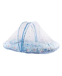 Mittenbooty Mosquito Net Bedding with Pillow Crown Print - Blue