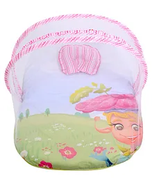 Super Bheem Mattress With An Openable Mosquito Net And Pillow - Pink 