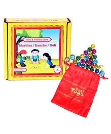 Desi Toys Collectible Marble Game Set 28 Pieces - Multicolour