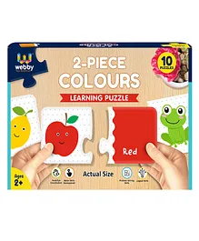 Webby Colours 2 Pieces Learning Pack Jigsaw Puzzle Montessori Early Educational Pre School Toys- 
