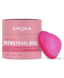 Sirona Reusable Menstrual Cup Disc for Women - Large