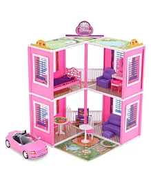 Disney Princess Grand Villa Doll House 125 Pieces - Light Pink  