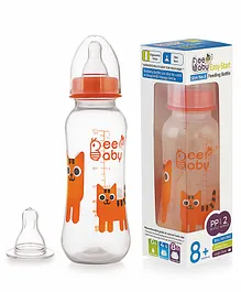 BeeBaby Easy Start Slim Neck Anti Colic Feeding Bottle Orange - 250 ml