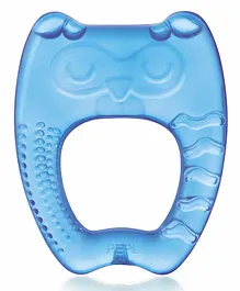 BeeBaby Owl Shaped Water Filled Teether With Carry Case - Blue