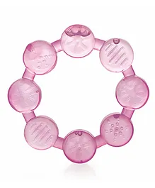 BeeBaby Ring Shaped Water Filled Teether With Carry Case - Pink