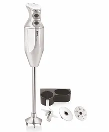 BOSS B124 180W Platinum Hand Blender with Long Shaft and Laquer Finish - Silver