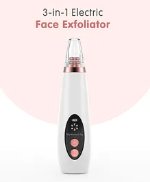 3-in-1 Electric Face Exfoliator - White 