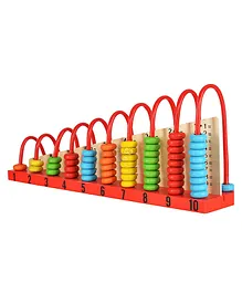 Trinkets & More Wooden Abacus Calculation Shelf - Multicolour