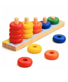 Trinkets & More Calculation Counting Stacker Math Toy 15 Pieces - Multicolour