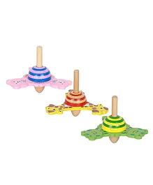 Trinkets & More® Spinning Tops Animal Theme Pack of 3 - Multicolour