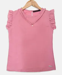 Nins Moda Sleeveless Solid Top - Pink