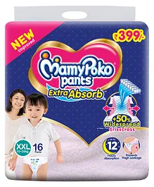 MamyPoko Pants Extra Absorb Pant Style Diaper XXL - 16 Pieces