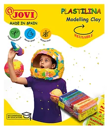 JOVI Plastilina Non Drying Modelling Clay Pack Of 6 Bars Multicolour - 50 gm each
