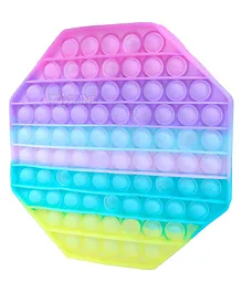 Toyshine Octagon Shaped Pop Bubble Stress Relieving Silicone Pop It Fidget Toy - Multicolor