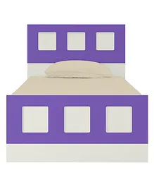 Adona Cordoba Kids Single Bed With Panelled Headboard And Foot Board - Ivory Lavender Purple