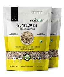 NourishVitals Sunflower Raw Unroasted Seeds  100% Natural No Added Preservatives Rich in Protein High on Energy Pack of 2 - 400 gm