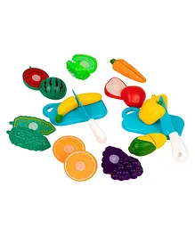 Wishkey Fruits & Vegetable Play Set 10 Pieces - Multicolour