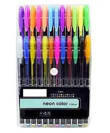 Wishkey Neon Colour Metallic Gel Pen Set of 24 - Multicolour
