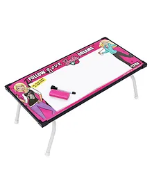Barbie Write & Wipe Plastic White Board Study Table - Multicolour