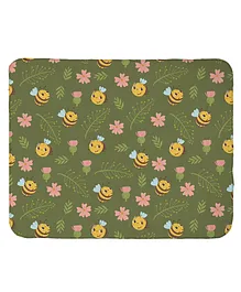 Right Gifting Digital Printed Multipurpose Swaddle Wrapper Stroller Blanket - Green
