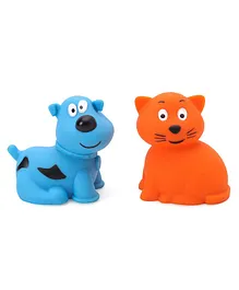 Funskool Cat & Dog Bath Toys Pack of 2- Orange & Blue
