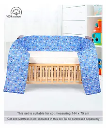 DearJoy Baby Crib Bedding Bumper Bunny Print - Blue