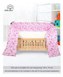 DearJoy Baby Crib Bedding Bumper Bunny Print - Pink