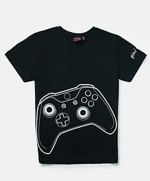 Gini & Jony Half Sleeves T-Shirt Video Game - Black