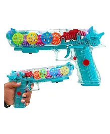 D&Y Redtick Battery Operated Transparent Gear Glow Gun Toy - Multicolour